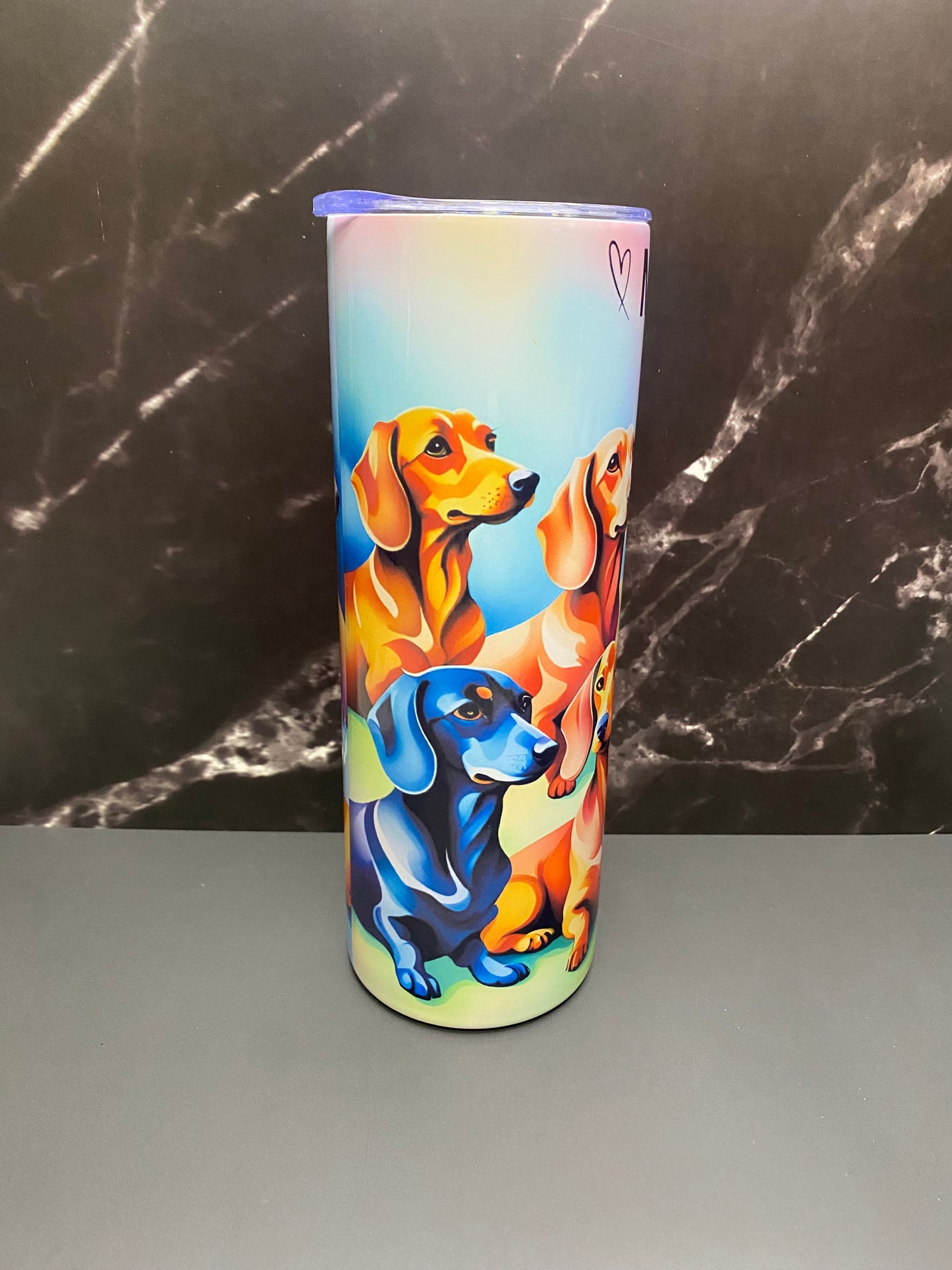 Colorful Watercolor Mama Dachshunds