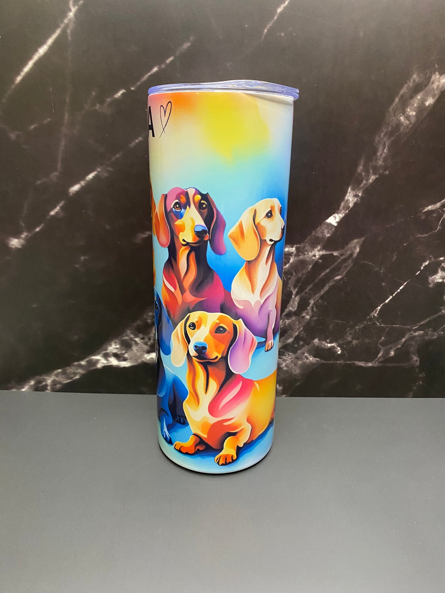 Colorful Watercolor Mama Dachshunds